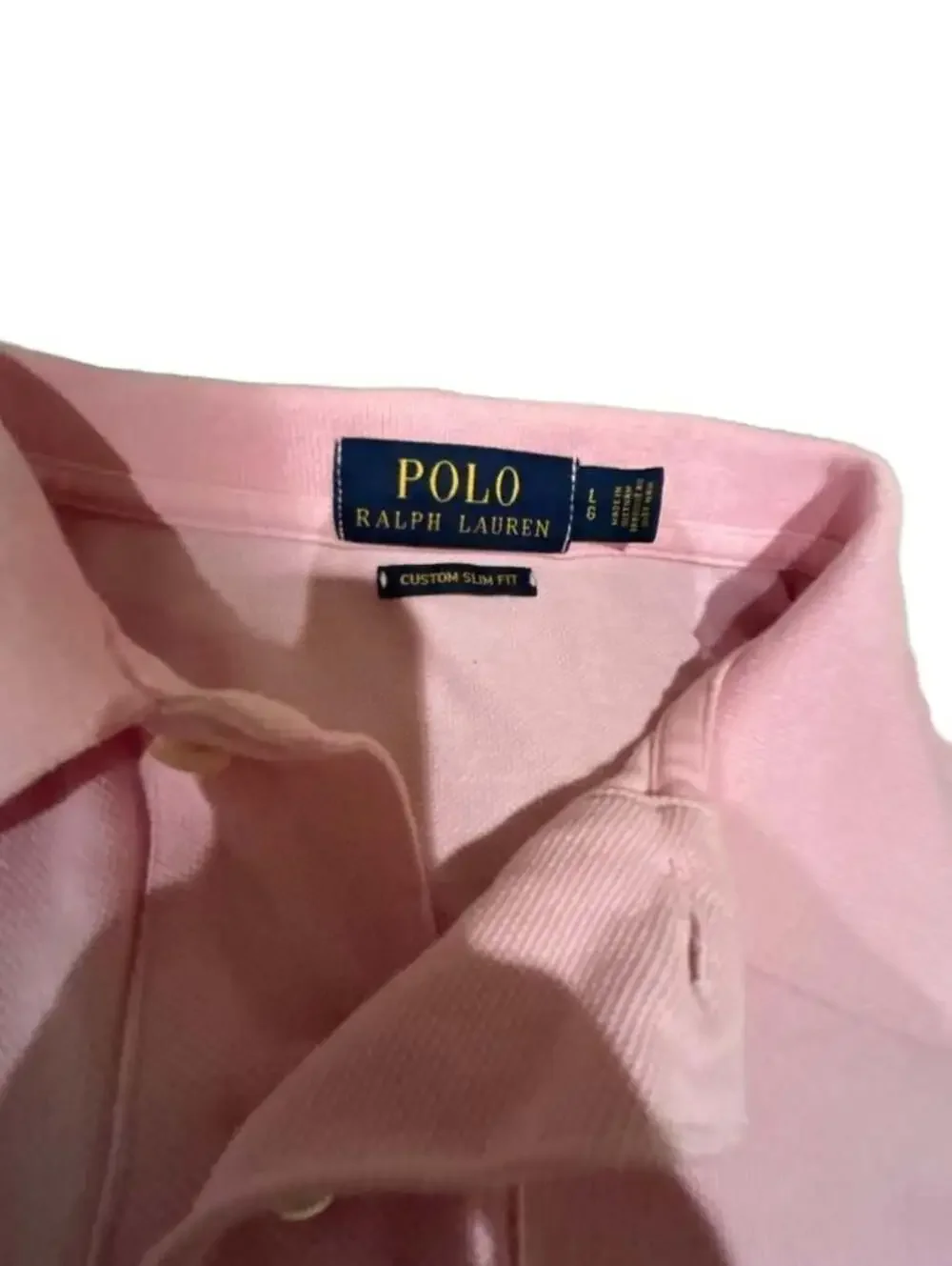 Polo Ralph Lauren Men's Custom Slim Fit Mesh Polo Shirt Pink Size Large